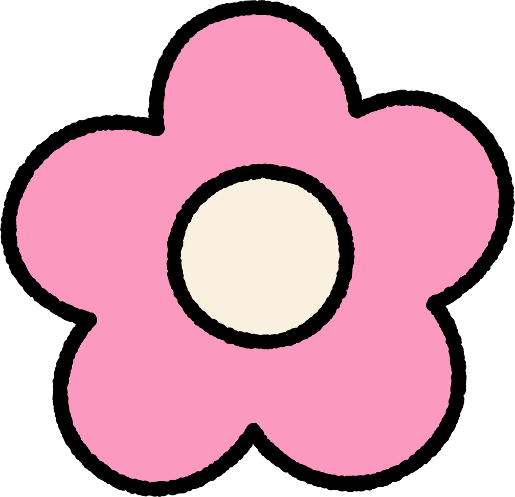 pop retro groovy flower